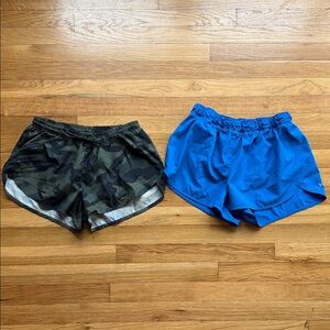 Old Navy Running Shorts - Camo + Bright Blue